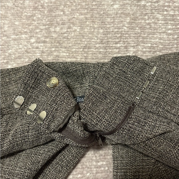 NY & Co 7th Avenue Suiting Collection Tweed Trousers Brown Wide Leg Stretch Work - Picture 10 of 10